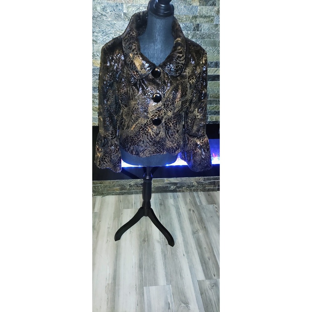 Outerwear By Lisa Snakeskin Print Jacket Size Large